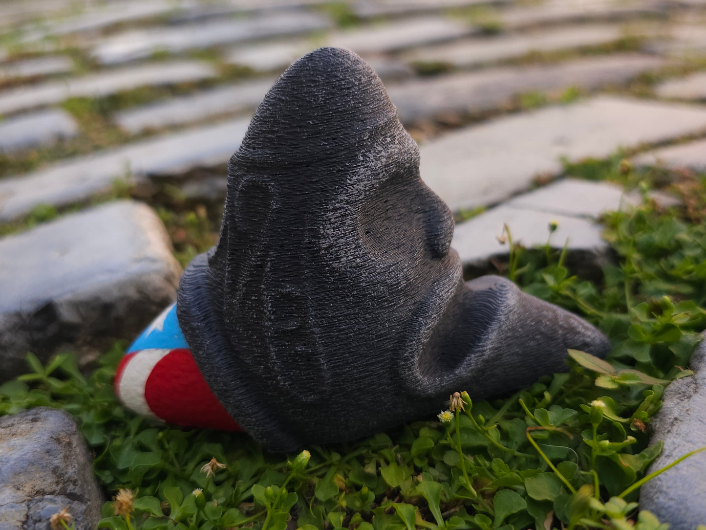 Cemi Taino Con bandera de Puerto Rico